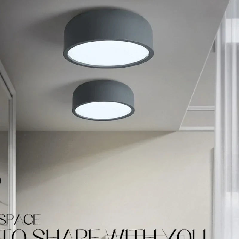 DecorBites™ Circular LED Ceiling Light for Bedroom Living Room Modern Nordic Design