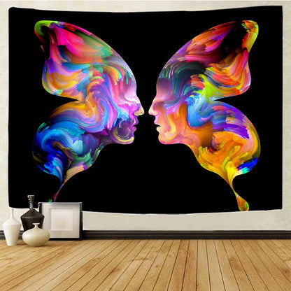 Decobites Psychedelic Abstract Couple Art Tapestry Hippie Bohemian Home Decor