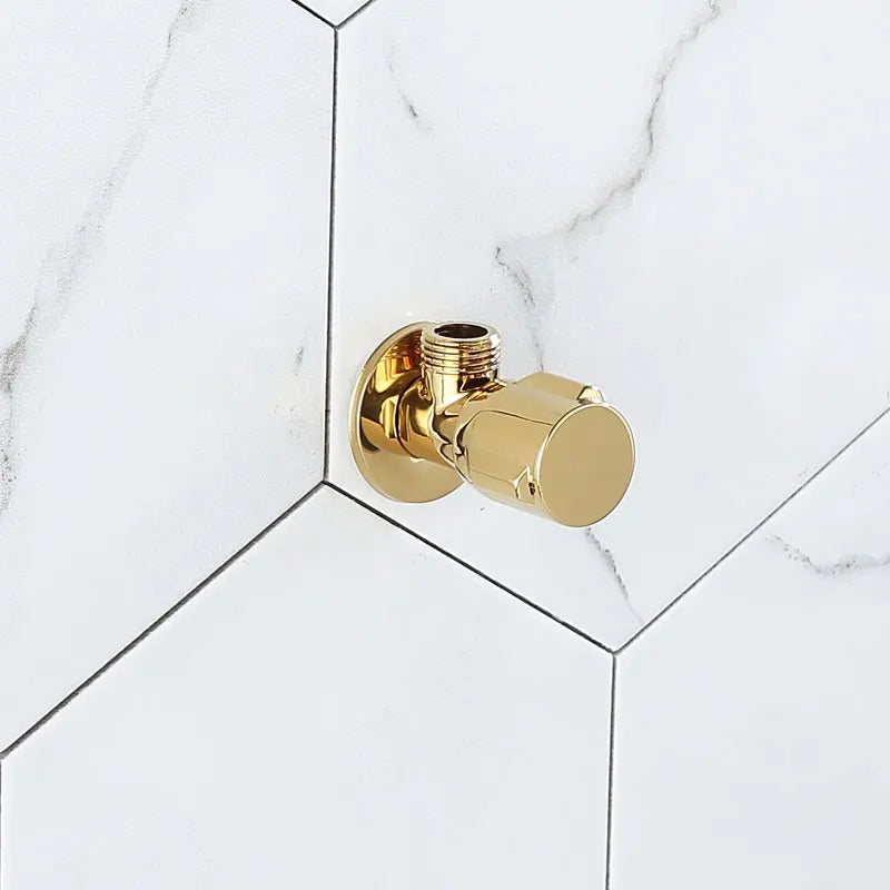 DecorBites™ Brass Triangle Valve Gold Corner Bathroom Tap Water Control 1/2*1/2 Angle valves