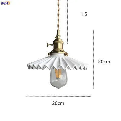 DecorBites™ Japanese Ceramic Pendant Light Fixture Copper Vintage Nordic Lamp for Home Décor
