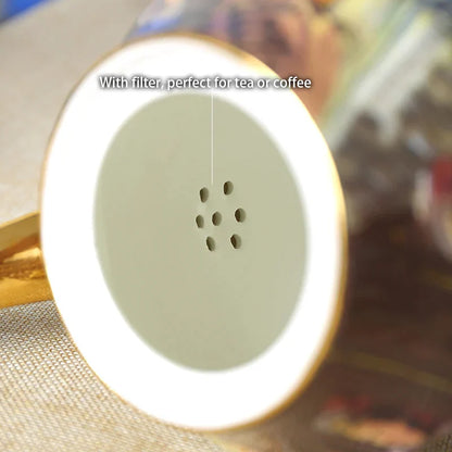 Tetera DecorBites™ de porcelana fina: Elegante cafetera de porcelana europea para amantes del té.