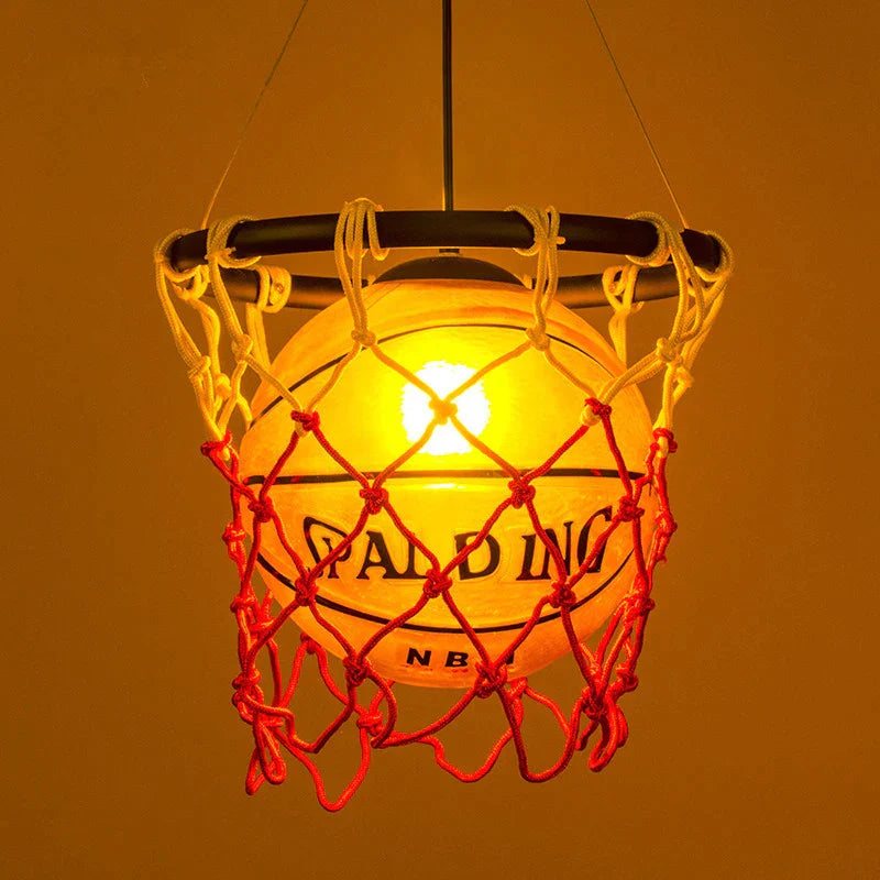 DecorBites™ Basketball Pendant Light: Creative Decorative Chandelier for Restaurant, Cafe, Bedroom.