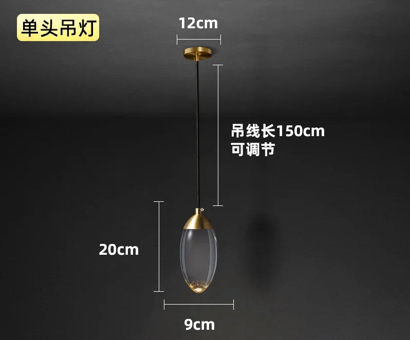 Aplique de pared LED de cristal DecorBites™: Iluminación nórdica moderna y lujosa para el hogar, ideal para dormitorio, escaleras o mesilla de noche.