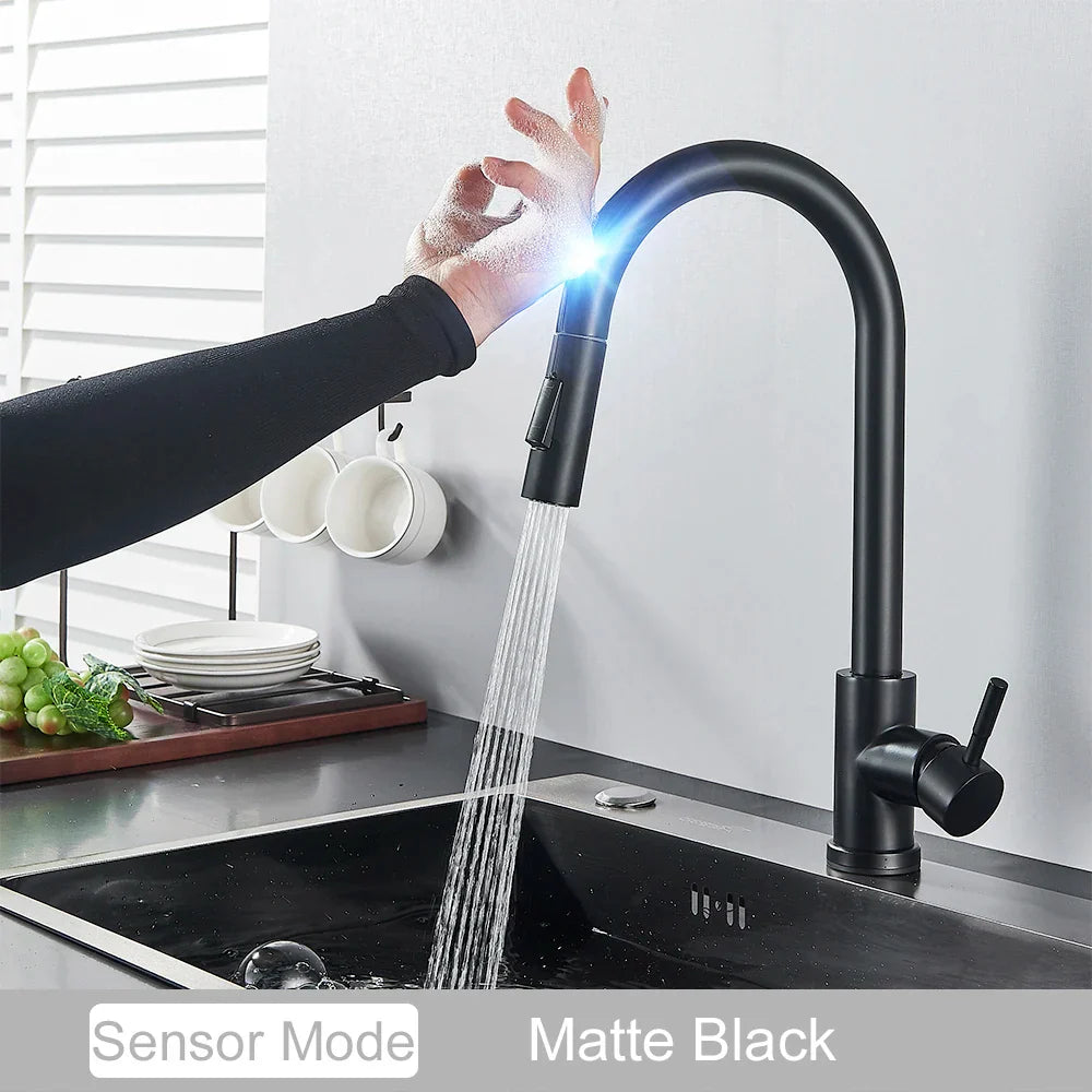 Grifo de Oro Decorbites™ con Control de Sensor Táctil para una Experiencia de Mezclador Sensible