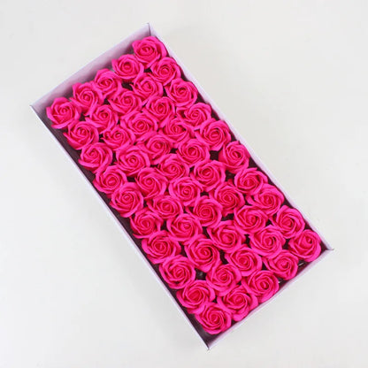 DecorBites™ Bath Flower Set: 50 Artificial Soap Flowers for Home Decor, Weddings, DIY Crafts