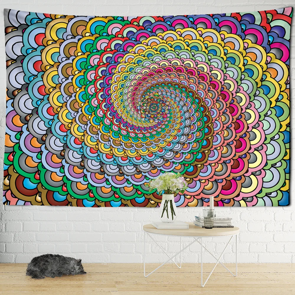 Decobites Mandala Tapestry Wall Hanging Psychedelic Beach Throw Hippie Bohemian Sleeping Pad