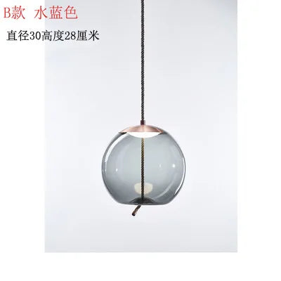 DecorBites™ Hemp Rope Knot Pendant Lights - Suspendu Glass Hanging Lamp