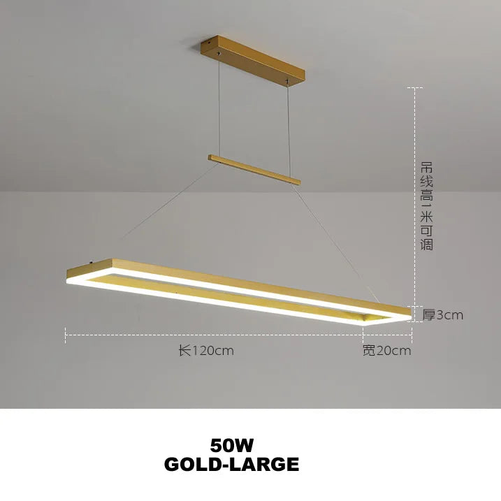 Decorbites™ Lámpara de Araña LED de Aluminio Dorado con Diseño Decorativo de Acrílico para Dormitorio y Isla de Cocina