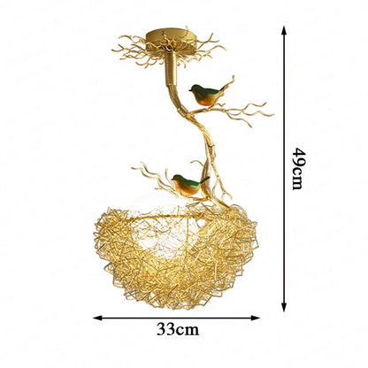 DecorBites™ Bird'S Nest Glass Pendant Lights - Modern Gold Design for Kitchen, Dining, Living Room