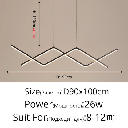 DecorBites™ LED Pendant Lights: Modern, Remote-Control, Cord Hanging, for Study, Kitchen, Living Room