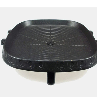 DecorBites™ Double Layered Non-Stick Korean BBQ Grill Pan - Indoor Outdoor Grilling