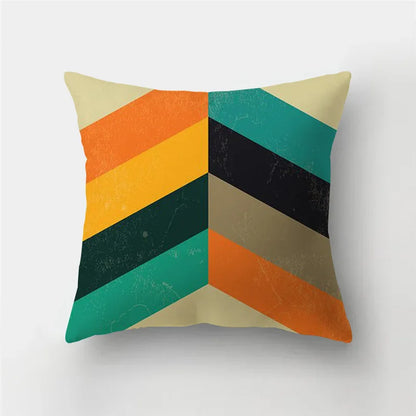 Funda de almohada DecorBites™ con diseño de rayas geométricas | Funda de cojín para sofá