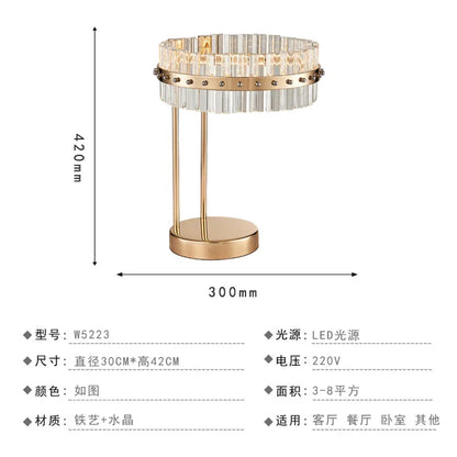 DecorBites™ Crystal Table Lamp: Nordic Light Luxury Design for Bedroom Bedside