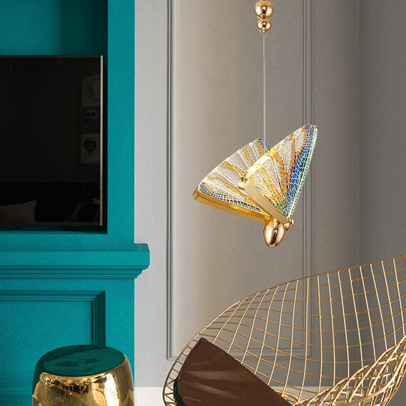 Decorbites™ LED-Schmetterlings-Hängeleuchte für das Wohnzimmer - Bunte Acryl-Insektenleuchte