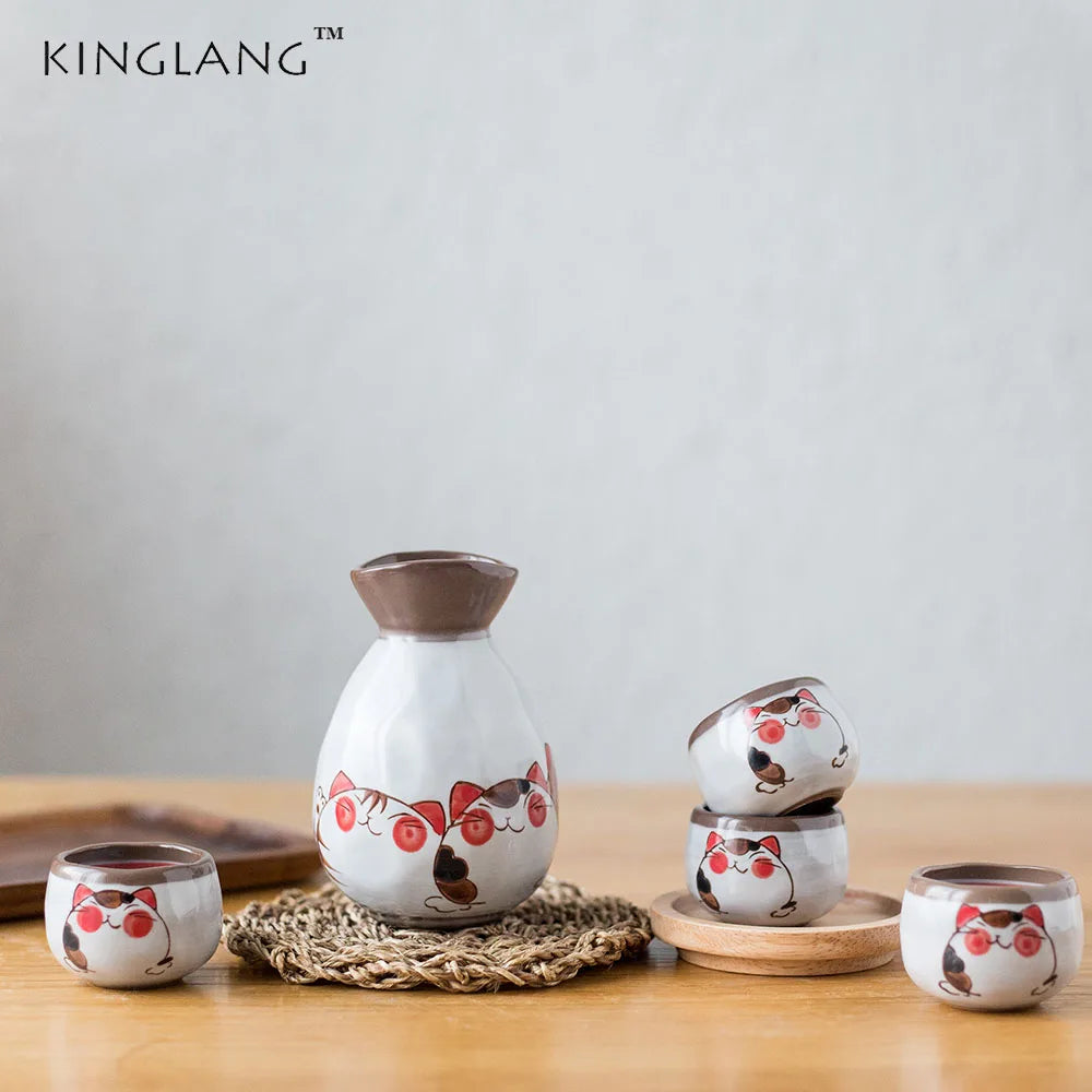 DecorBites™ Japanese Ceramic Sake Wine Cup Set - KL-001 | Small Drinking Collection