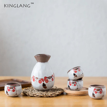 DecorBites™ Japanese Ceramic Sake Wine Cup Set - KL-001 | Small Drinking Collection