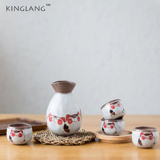 DecorBites™ Japanese Ceramic Sake Wine Cup Set - KL-001 | Small Drinking Collection
