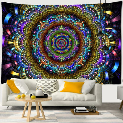 Decobites Psy Mandala Tapestry: Boho Room Decor & Camping Wall Hanging