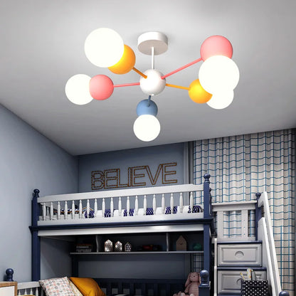 DecorBites™ Cute Cartoon LED Chandelier Light for Kids Bedroom and Nursery
