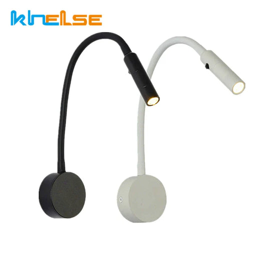 DecorBites™ LED Reading Wall Lamp 3W Flexible Hose Sconce for Bedroom Study & Book Light