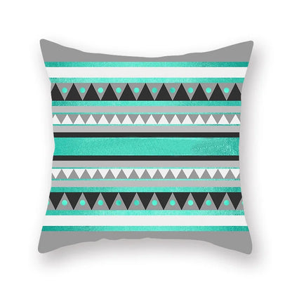 DecorBites™ Green Geometric Pillowcase - Nordic Classic Design for Home Decor and Comfort
