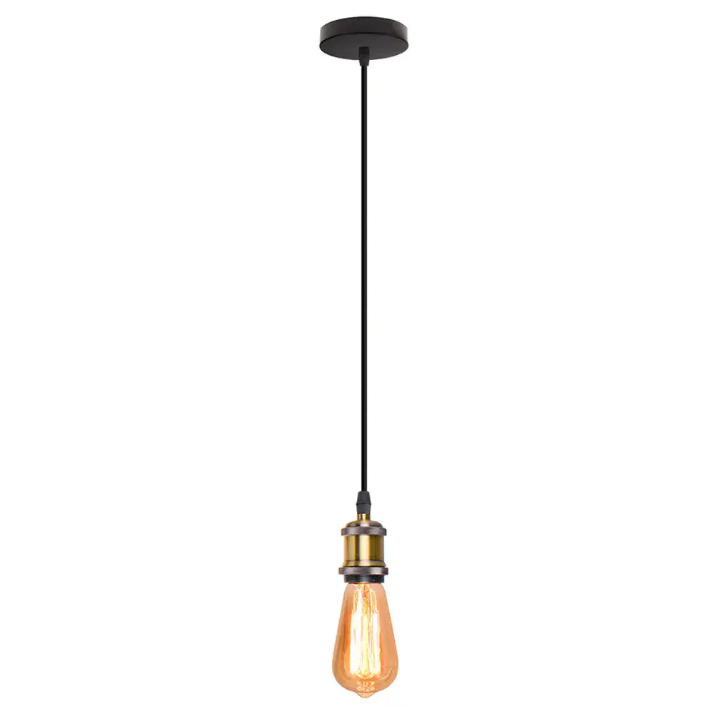 Decorbites™ LED Holz-Deckenleuchte Pendellampe Vintage Retro Loft Hänge Lampe Suspension E27