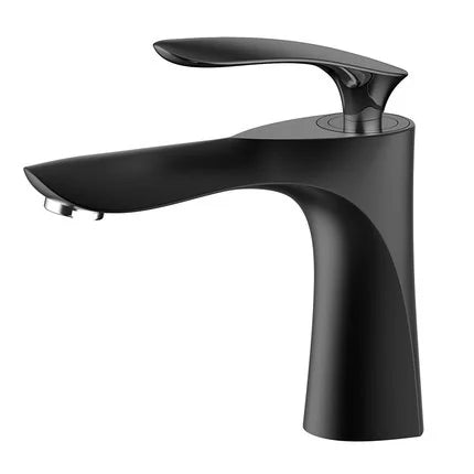 Decorbites™ Grifo de Lavabo Dorado con Asa Única Mezclador de Agua Caliente y Fría Montaje en Cubierta