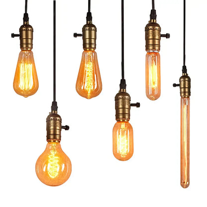 DecorBites™ Industrial Pendant Light Lamp E27 90-265V Edison Bulb Holder Loft Home Decor