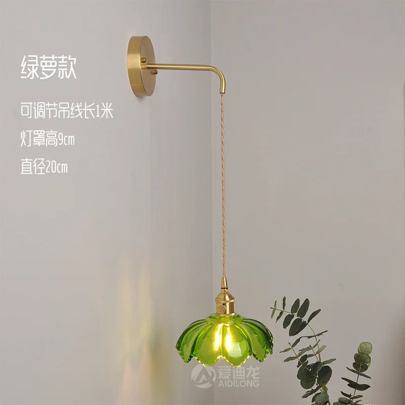 DecorBites™ Green Glass Hanging Lamp - Copper Nordic Modern Pendant Lights for Bedroom, Bar, Restaurant