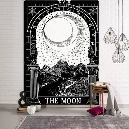 Decobites Tarot Card Psychedelic Tapestry Wall Hanging for Bohemian Home Decor