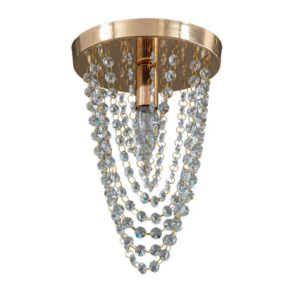 DecorBites™ Crystal Sun Flower Ceiling Chandelier - Golden/Silver for Foyer, Bedroom, Aisle Decor