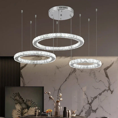 Lámparas de araña LED de cristal DecorBites™: Lámpara colgante moderna para sala de estar.