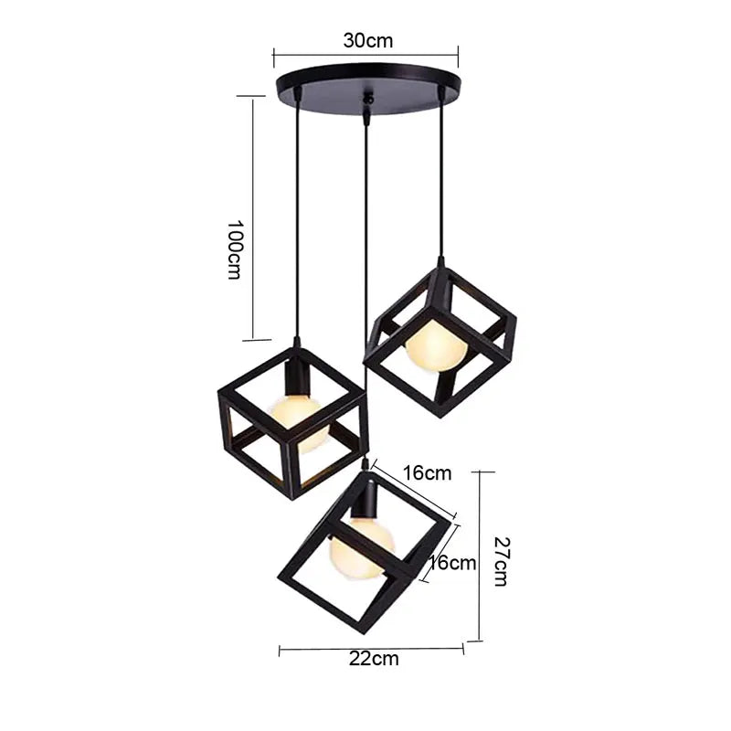 Black Minimalist Pendant Light Nordic Round Design