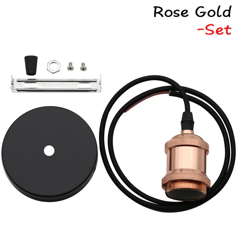 Lámpara colgante industrial Decorbites™ E27 titular de bombilla Edison 90-265V decoración de hogar estilo loft