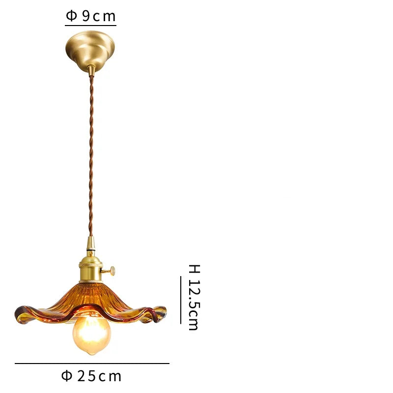 DecorBites™ Green Glass Hanging Light: Modern LED Pendant Lamp for Living and Dining Room