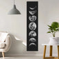 Black Galaxy Night Sky Moon Phase Tapestry by Decobites - Psychedelic Wall Hanging & Throw Blanket