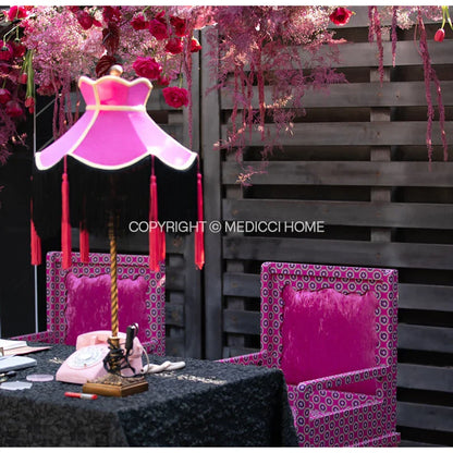 DecorBites™ Burgundy Wine Red Fabric Lampshade for Table, Floor & Pendant Light