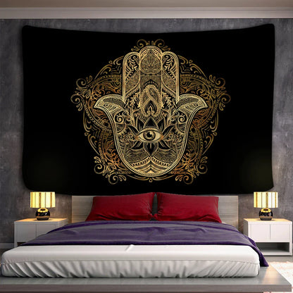 Decobites Psychedelic Mandala Moon Sun Wall Tapestry for Bedroom Living Room