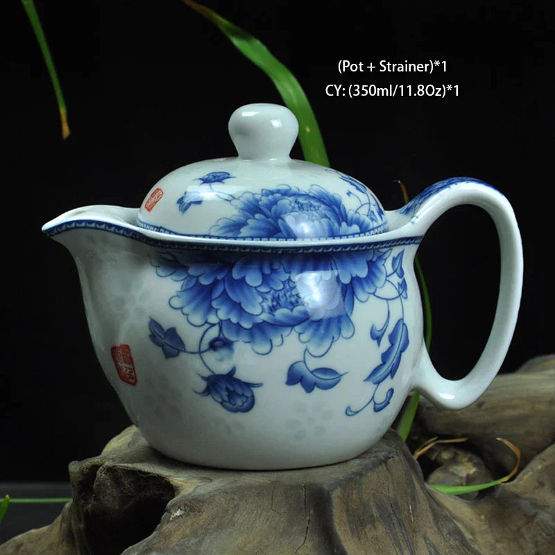 Juego de té DecorBites™ con tetera de dragón, vajilla de porcelana Kung Fu para la ceremonia del té Puer Oolong