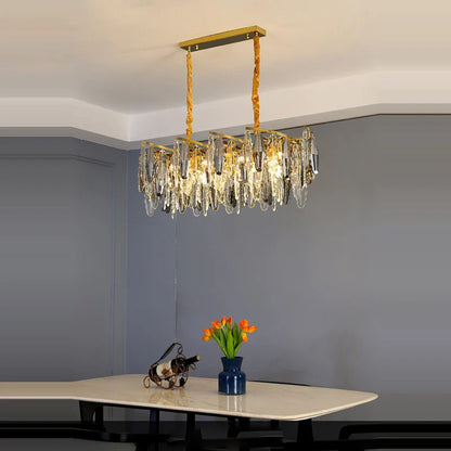 DecorBites™ Art Deco LED Crystal Chandelier Lighting for Foyer