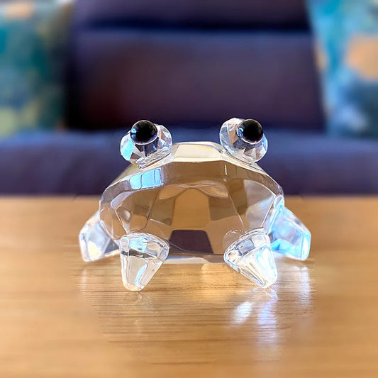 DecorBites™ K9 Crystal Glass Frog Figurine Sculpture Paperweight Home Decor Gift