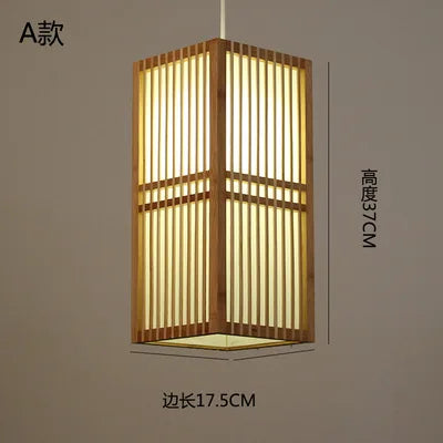 DecorBites™ Japanese Bamboo Chandelier Lights for Bedroom Living Room Tea Room Zen Lamps