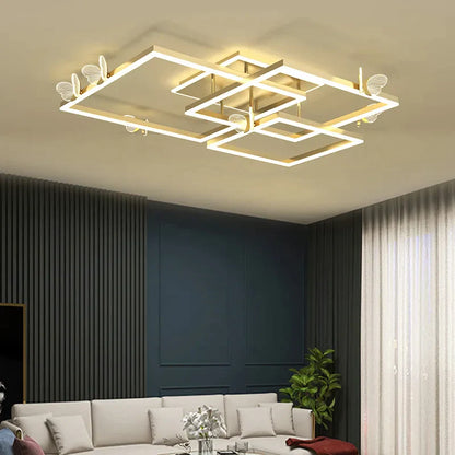 DecorBites™ Butterfly Ceiling Lamp: Modern Rectangular Living Room Light for Master Bedroom