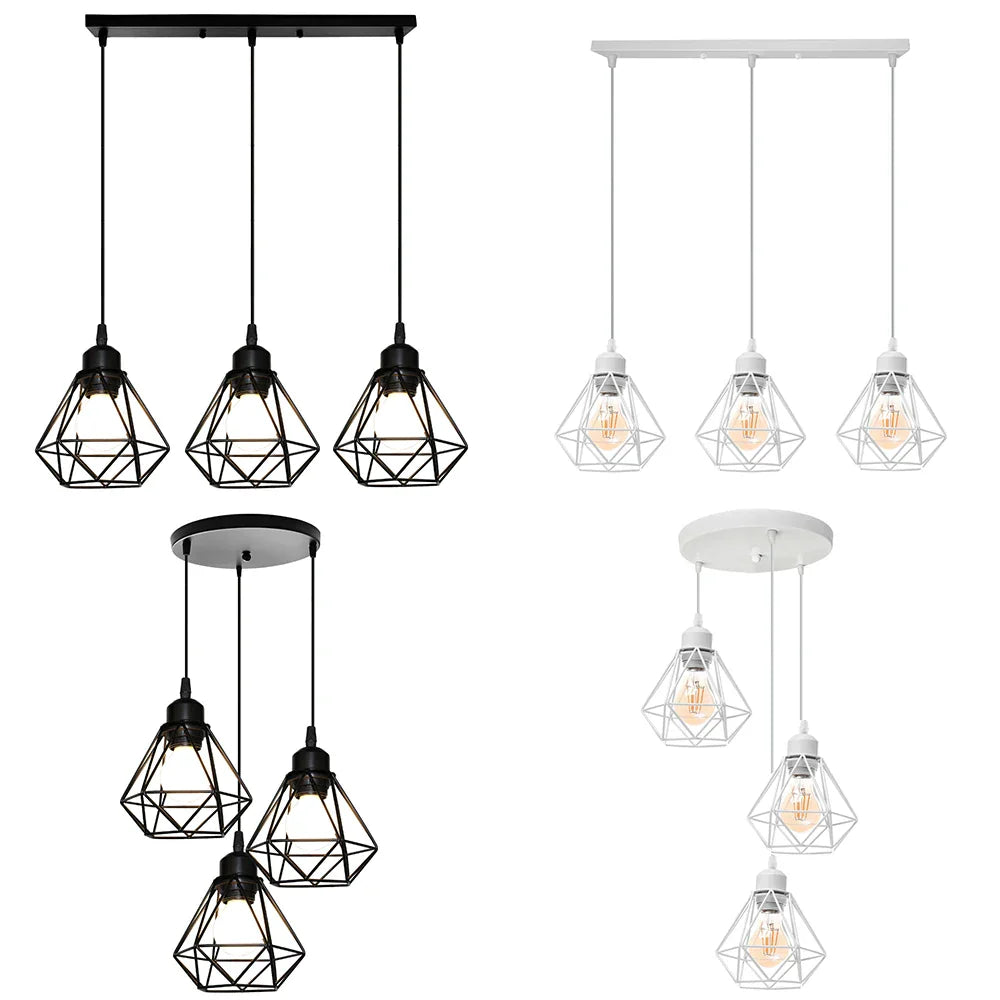 DecorBites™ Iron Frame Pendant Chandelier for Restaurant Teahouse Lighting