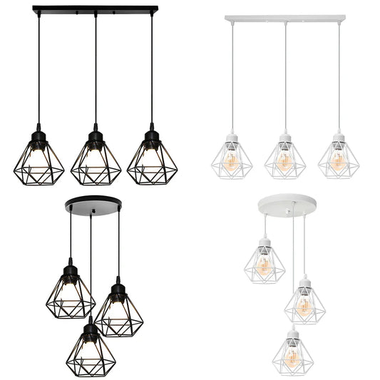 DecorBites™ Iron Frame Pendant Chandelier for Restaurant Teahouse Lighting