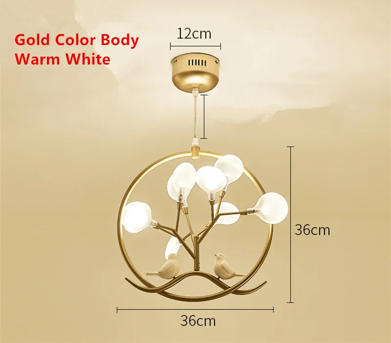 DecorBites™ Gold Glass Ball Chandelier Nordic Design for Home Dining Kitchen Restaurant Hallway