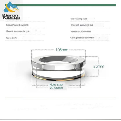 Foco de techo LED de cristal DecorBites™ para sala de estar, dormitorio, baño - Luminarias de cocina empotradas modernas
