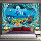 Decobites Dolphin Psychedelic Tapestry: Bohemian Underwater Wall Hanging for Home Decoration