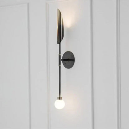 DecorBites™ Golden Metal Glass Wall Lamp | Up Down Sconce Spotlight for Bedroom and Living Room