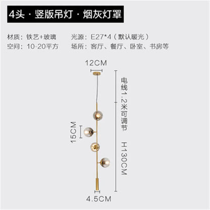 ثريا DecorBites™‎ LED على شكل كرة زجاجية بتصميم فقاعة لديكور المنزل العصري